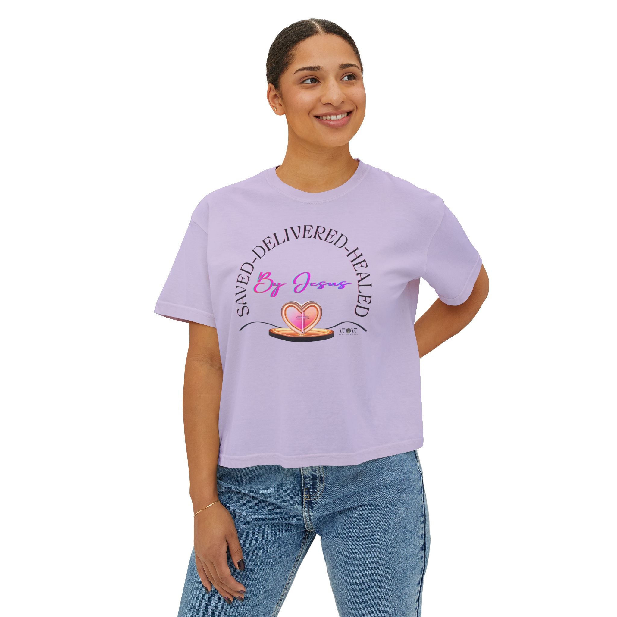 Saved Delivered Healed Boxy Tee — WoW Women’s Apparel – Fearfully & Wonderfully Made