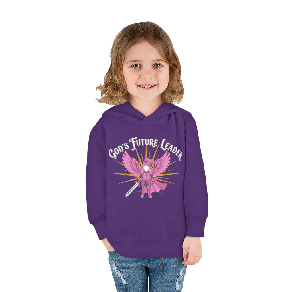 Toddler Hoodie — "God's Future Leader" Angel Warrior Pullover