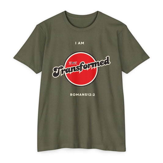 Transform Romans 12: 2 Christian T-Shirt — I Am Collection — Wear the Identity Heaven Spoke Over You