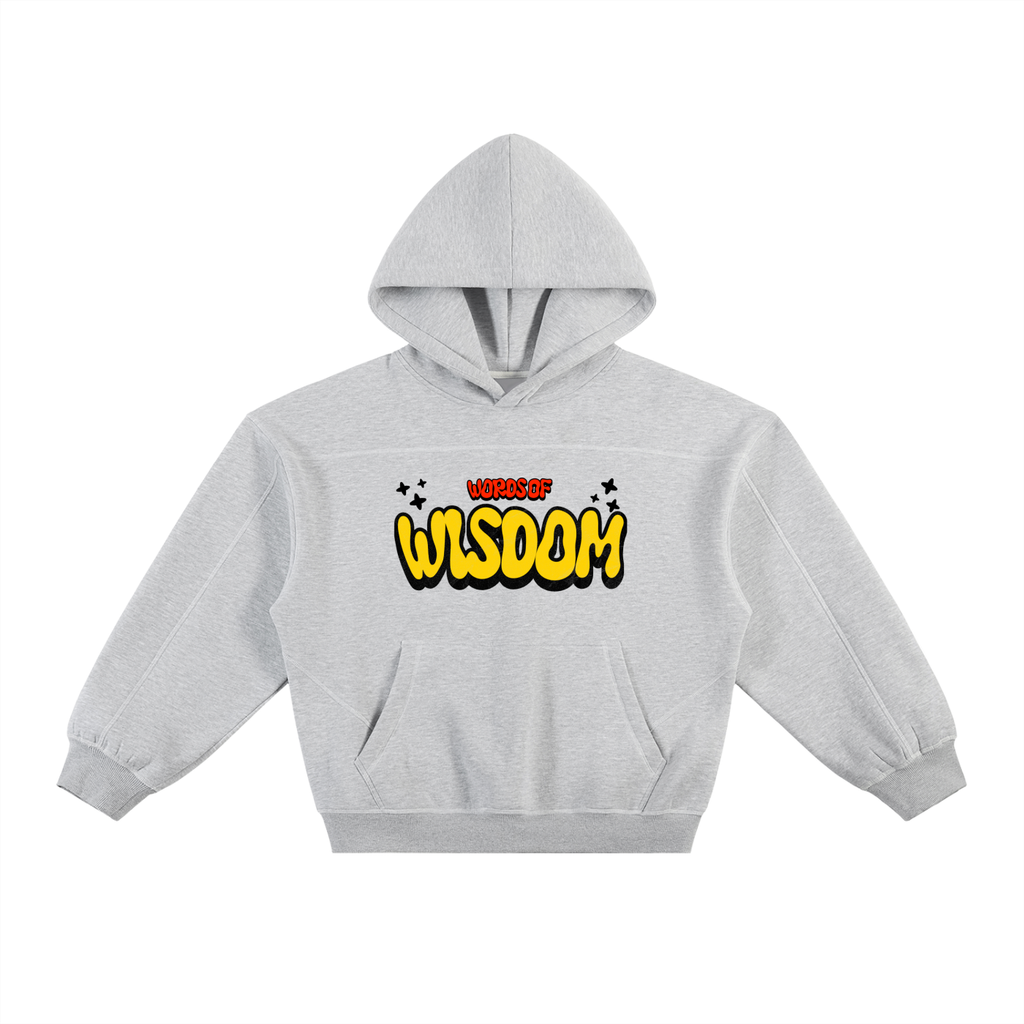 God Gives Wisdom Contrast-Stitched Boxy Hoodie