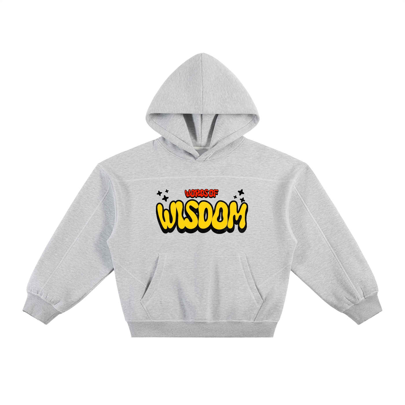 God Gives Wisdom Contrast-Stitched Boxy Hoodie
