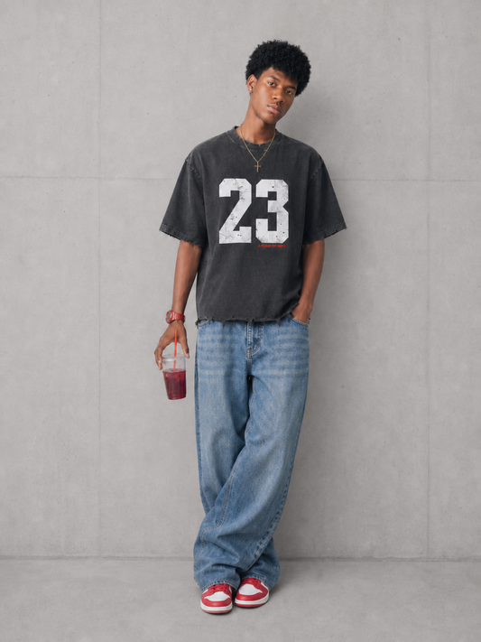 Psalms 23 Snow Wash distressed T-shirt