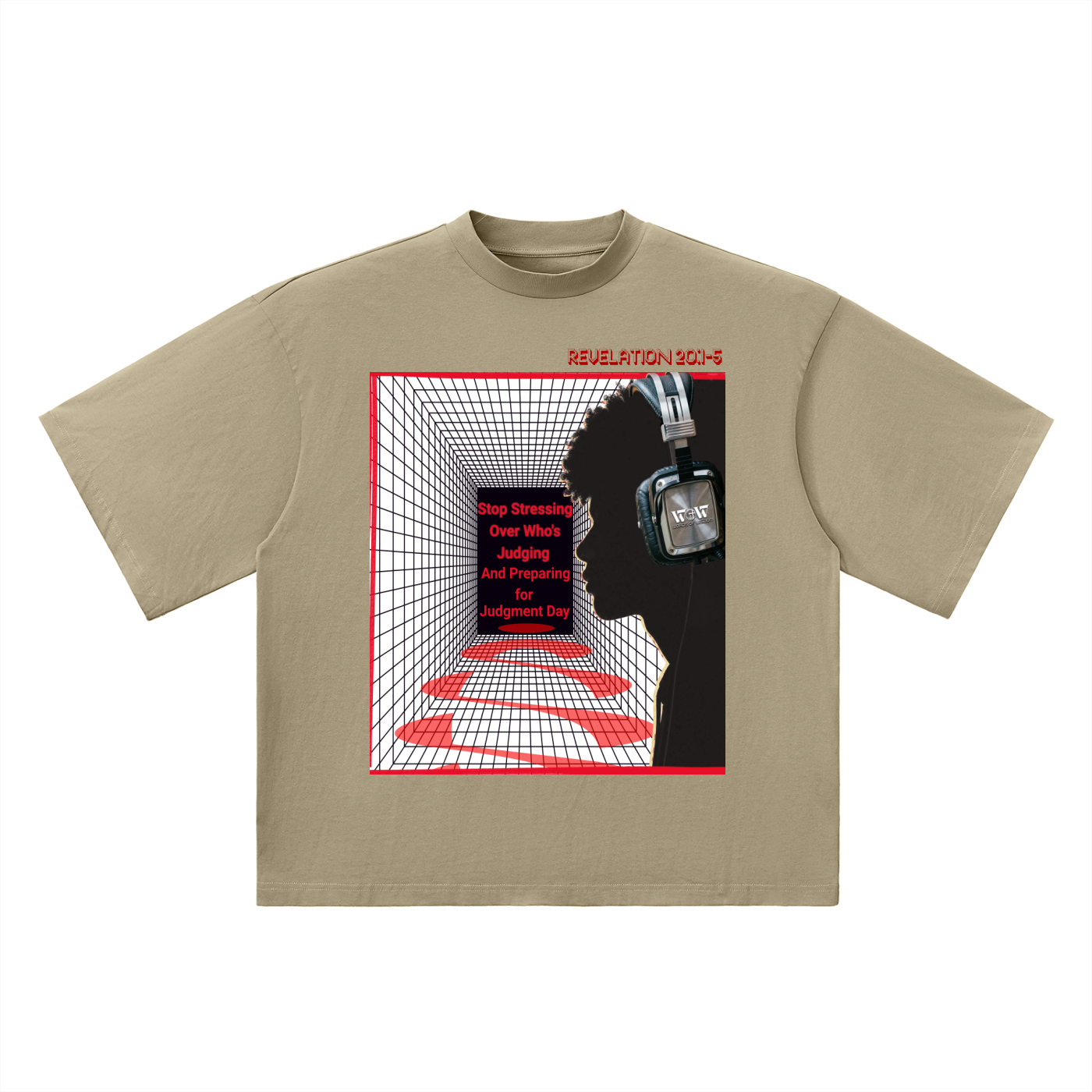 Stop Stressing Oversized Drop Shoulder T-Shirt