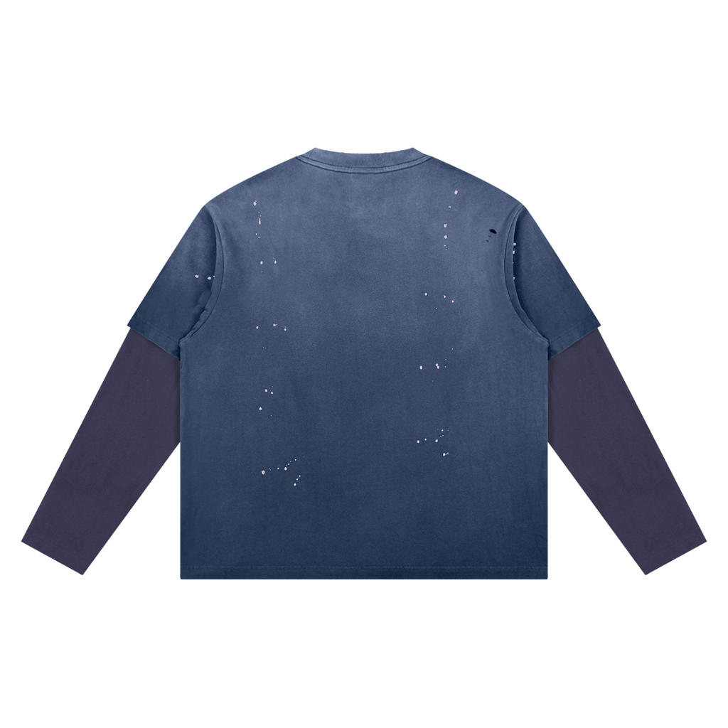Unisex Vintage Wash Distressed Layer T-Shirt