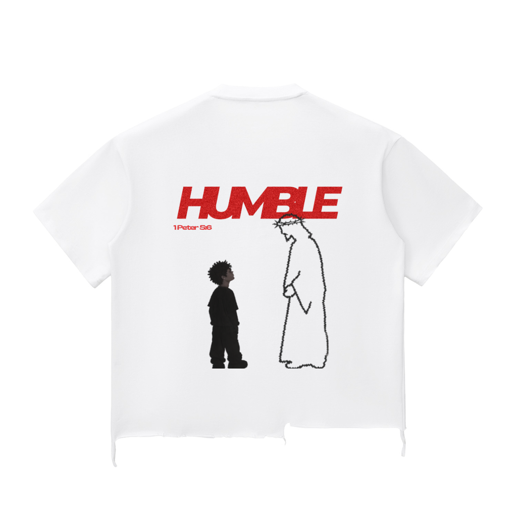 Snow Wash Raw-Hem Boxy T-shirt