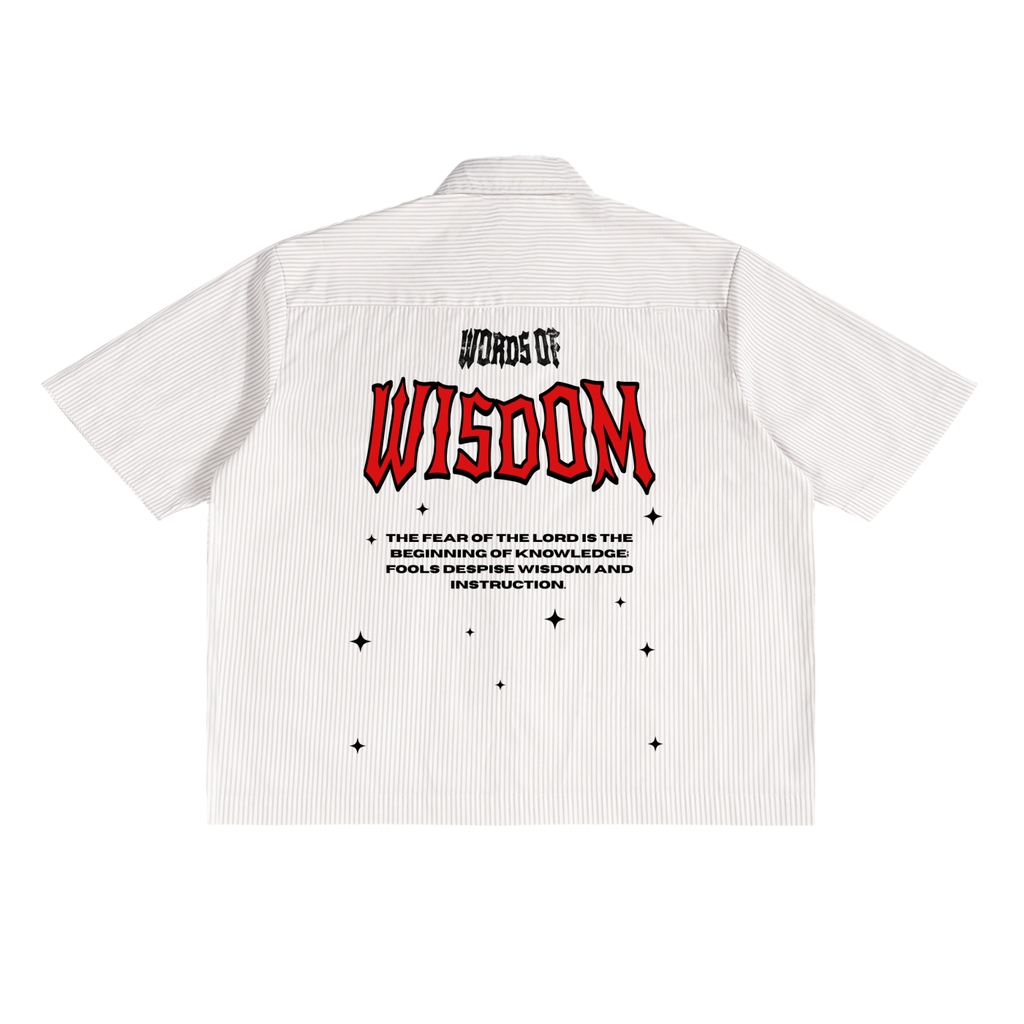 PROVERBS 1:7 White Button up…