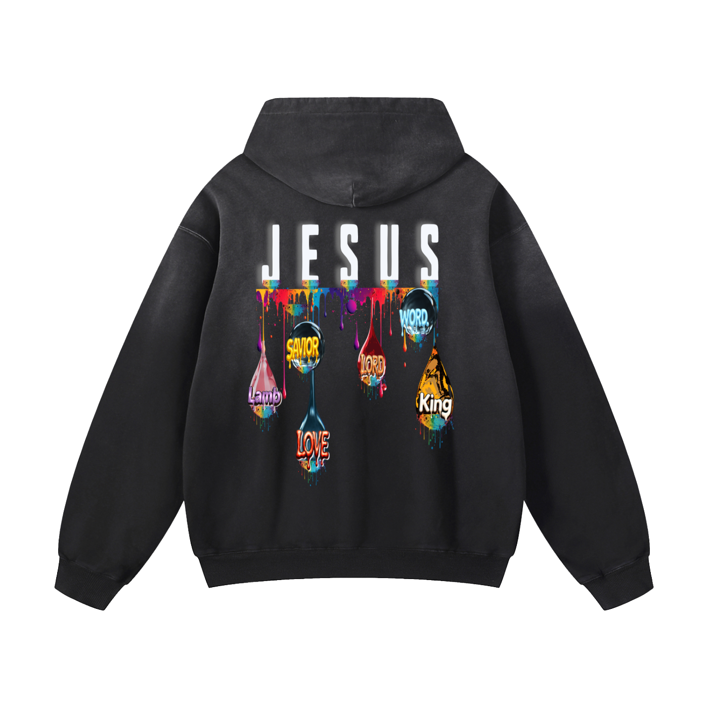 Heavyweight Sunfade Oversized Hoodie — Let Them Know — Bold & Courageous