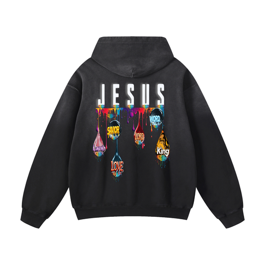 Heavyweight Sunfade Oversized Hoodie — Let Them Know — Bold & Courageous