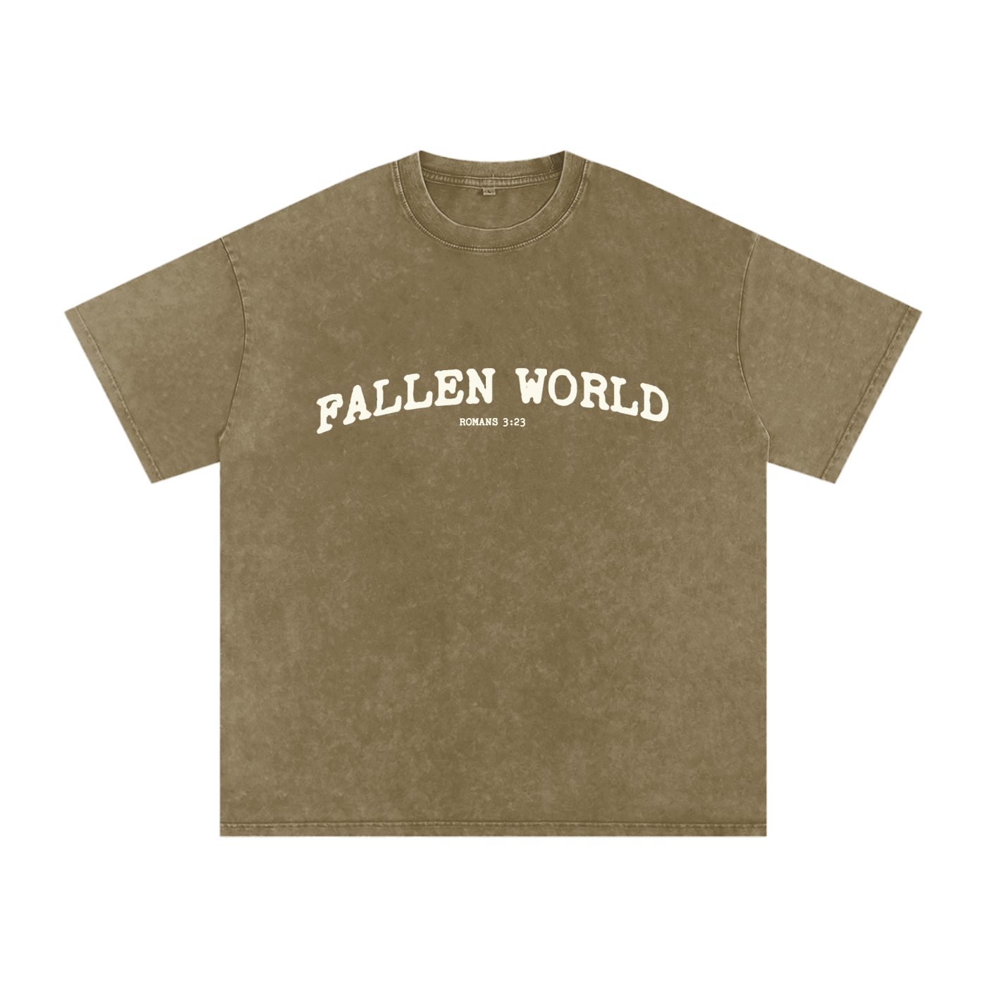 Fallen world Romans 3:23 Snow Washed Oversized  T-Shirt