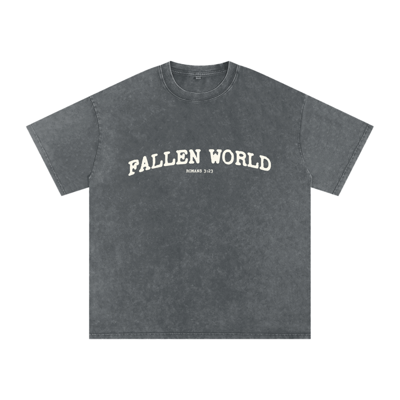 Fallen world Romans 3:23 Snow Washed Oversized  T-Shirt