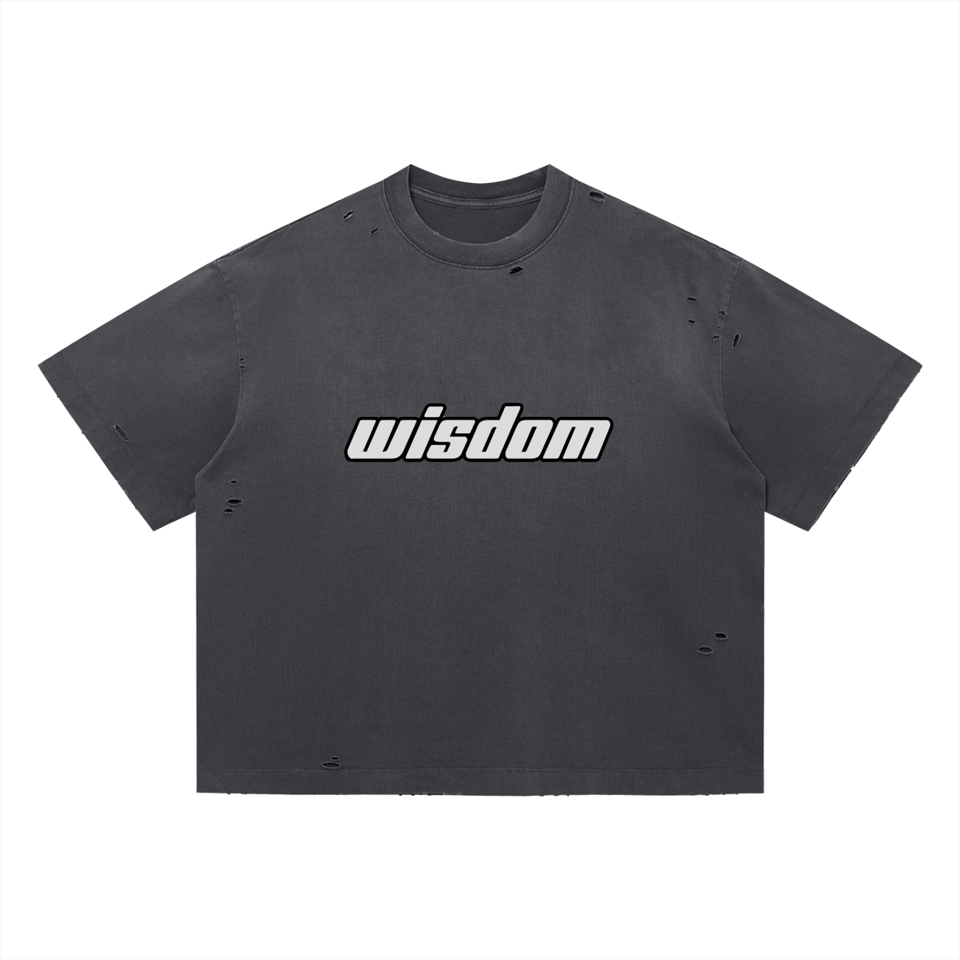 James 1:5 Vintage Washed Distressed  Oversized T-Shirt