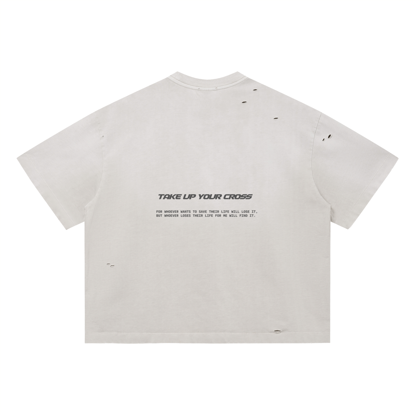 Take up your cross Distressed Oversized T-Shirt